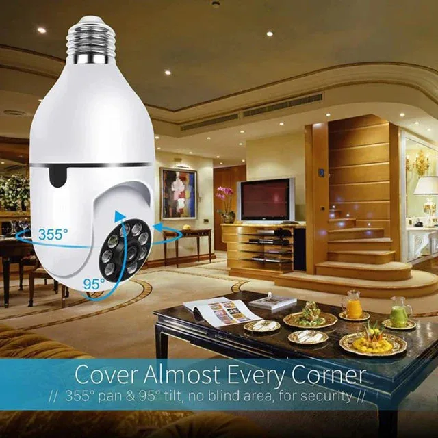 V380 PRO E27 360 Degree LED Light 1080P Wireless Panoramic Home Security WiFi Camera β photo 2