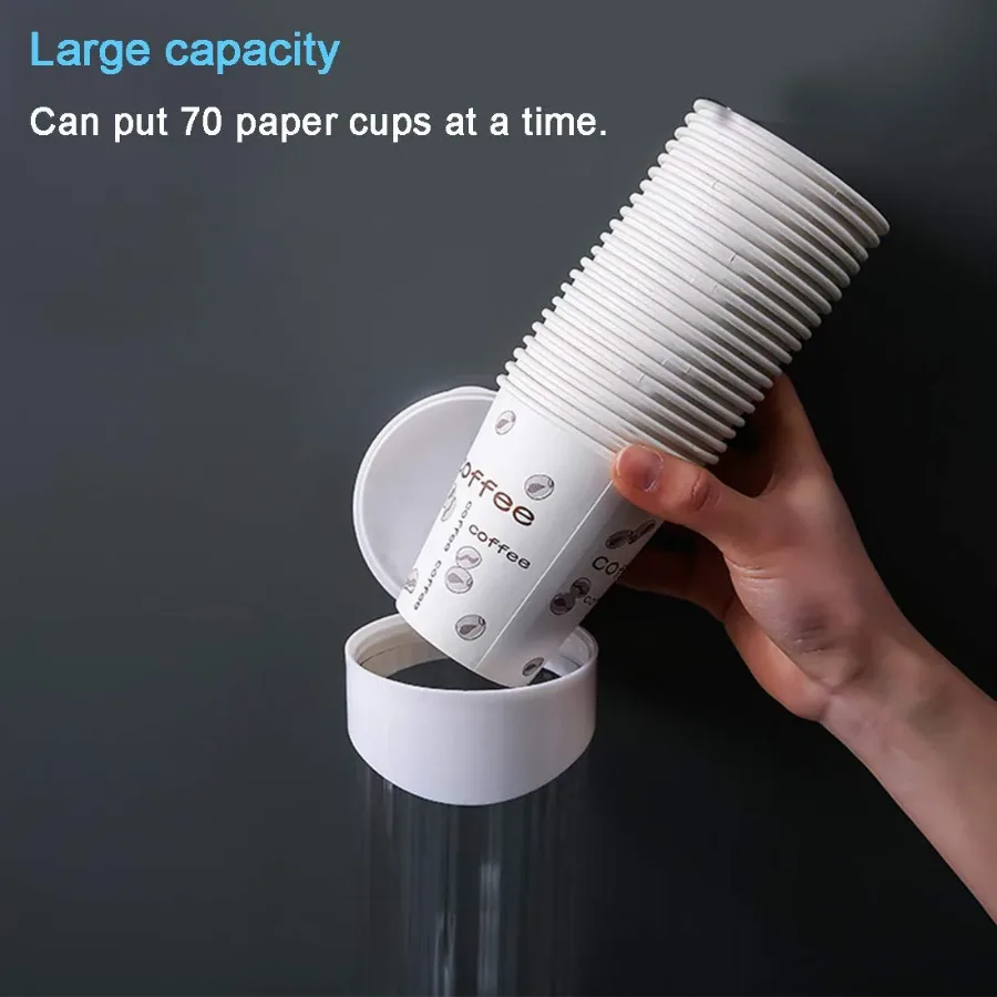 Cup Dispenser Pull Type Paper Water Disposable Button Press Cup Remover Holder For Home Offices Shops And Hospital — photo 3