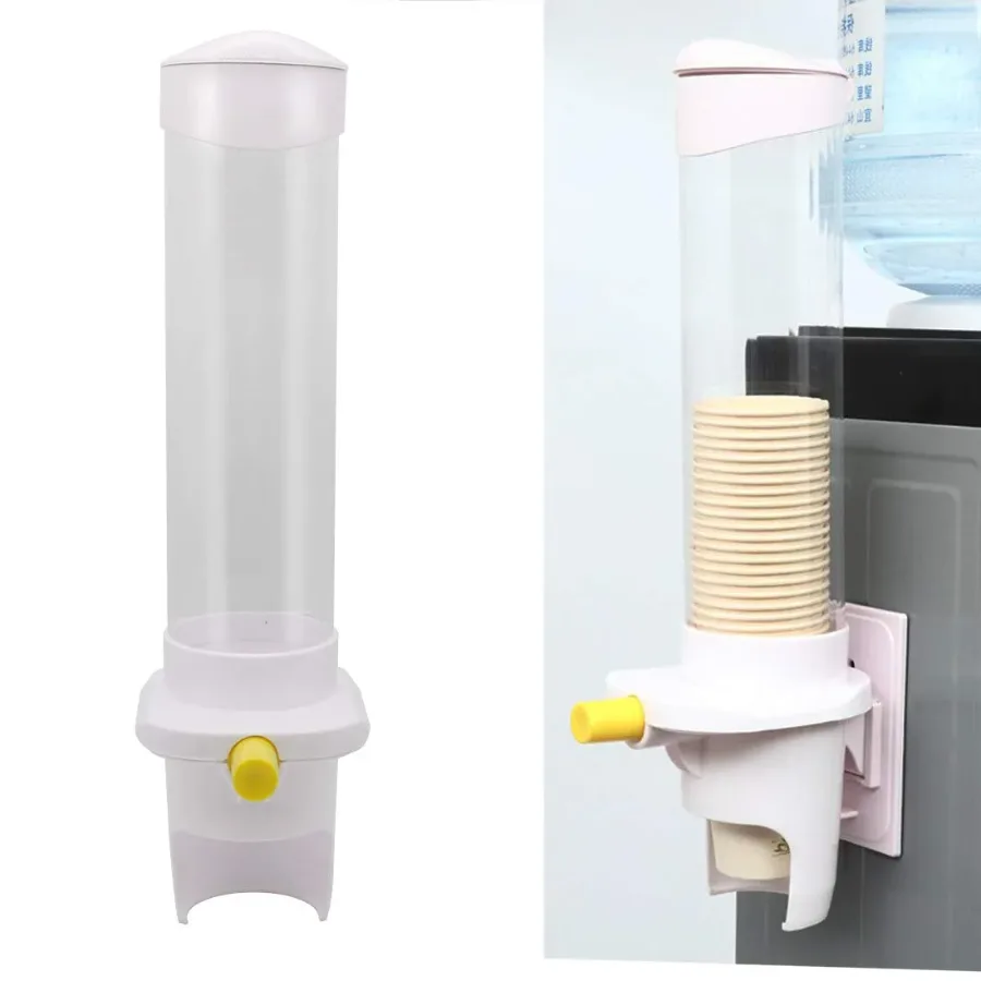 Cup Dispenser Pull Type Paper Water Disposable Button Press Cup Remover Holder For Home Offices Shops And Hospital
