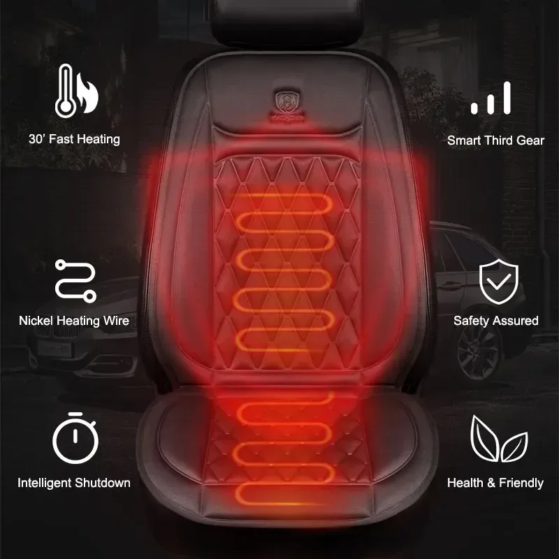 Heated Car Seat Cover 12V Universal — photo 2