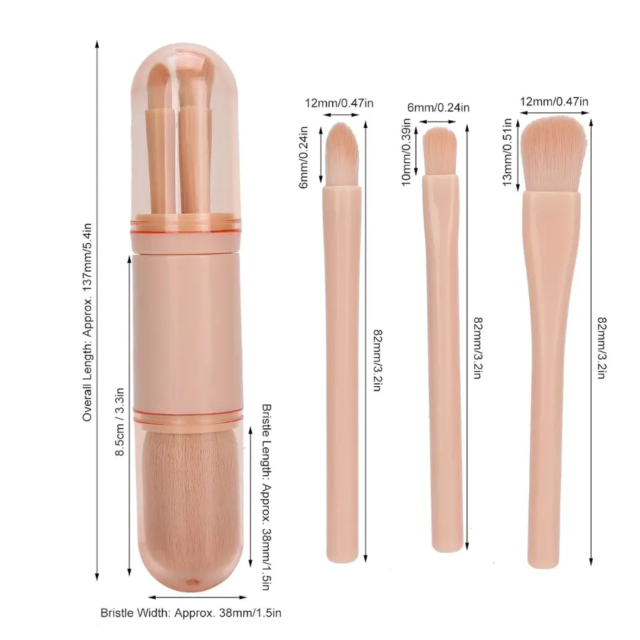 4-in-1 Portable Makeup Brush Set — photo 7