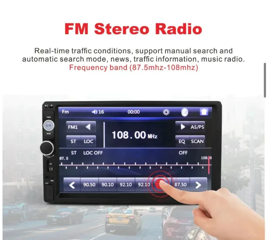 7 INCH DOUBLE HD CAR RADIO SCREEN PLAYER WITH DIGITAL TOUCHSCREEN 7018B β photo 4