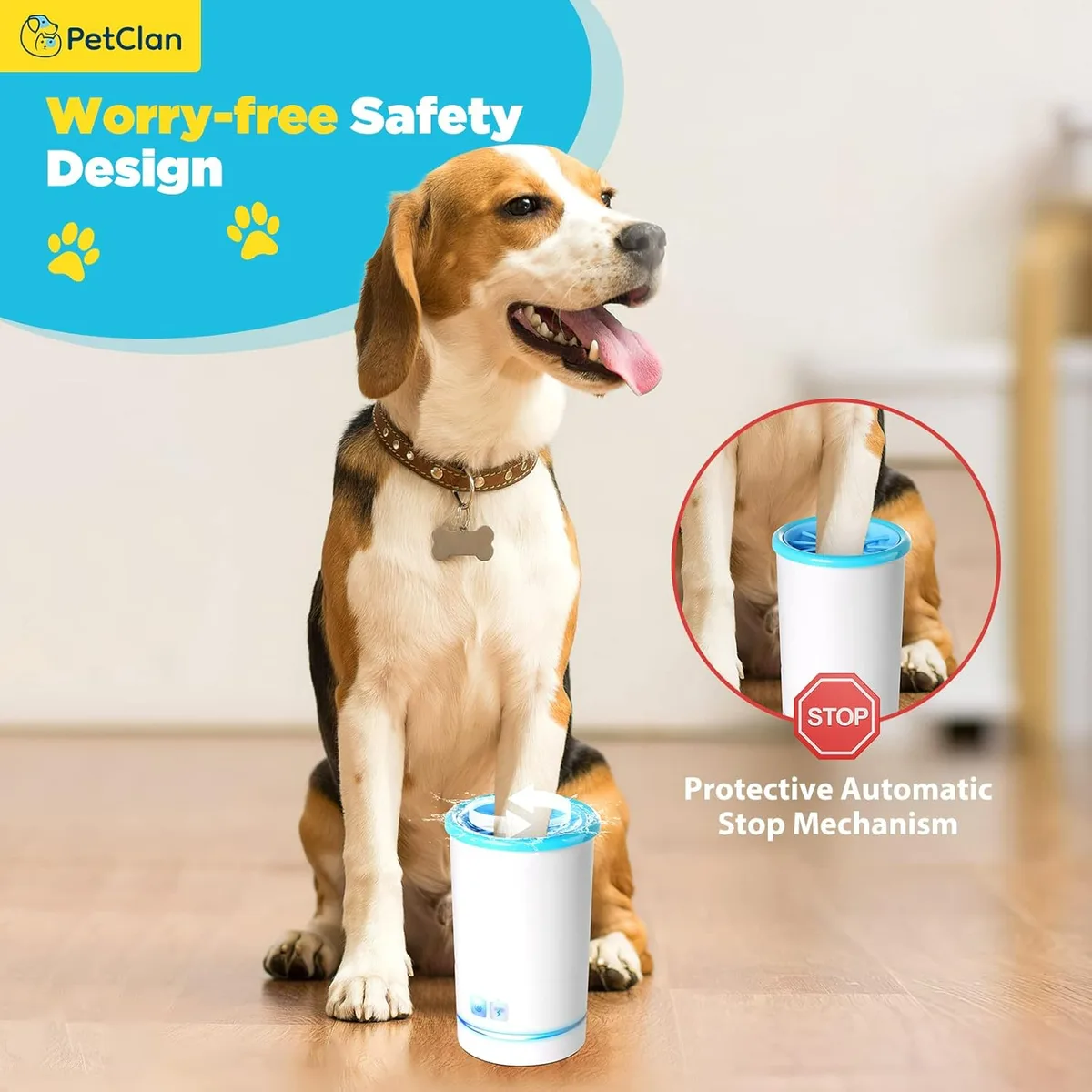 Dog Pet Foot Cleaner Rechargeable Soft Brushes for Small & Medium Dogs β photo 4