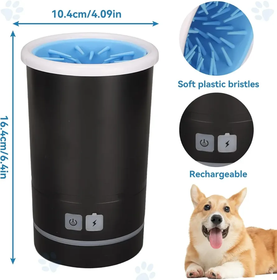 Dog Pet Foot Cleaner Rechargeable Soft Brushes for Small & Medium Dogs β photo 10