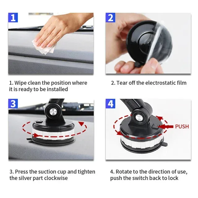 Universal Suction Cup Car Phone Holder Adjustable Gravity — photo 6