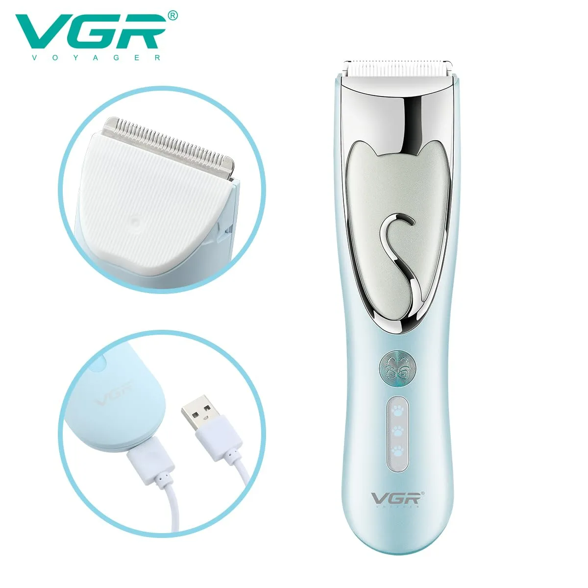 VGR V203 Cordless Dog Clippers Waterproof — photo 4