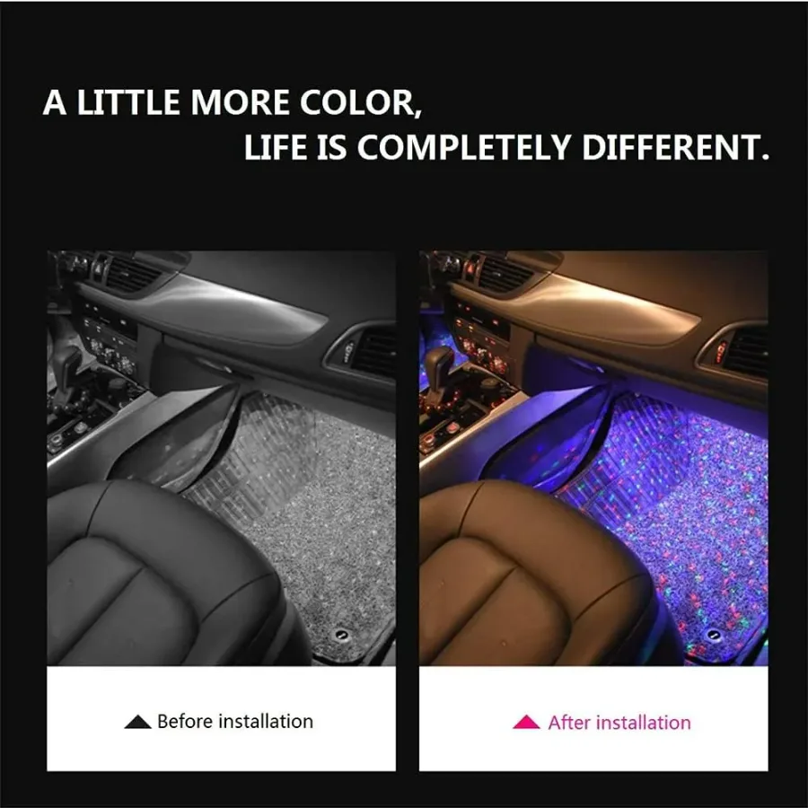 4 Pcs Crystal LED Strip Lights Bulbs With 7 Color Control RGB — photo 2