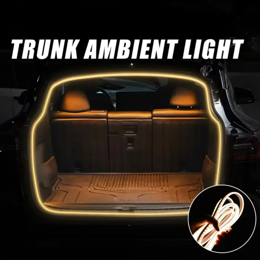 12V LED Trunk Light Warm White LED Strip 2M Waterproof Flexible Light