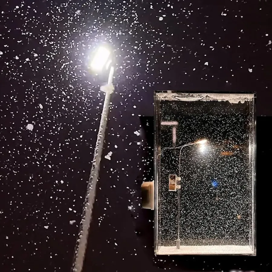 i Snow Tales Lamp, Snowy Night Street Lamp Christmas Snow Scene Light DIY Materials, Snow Globe Night Light β photo 3