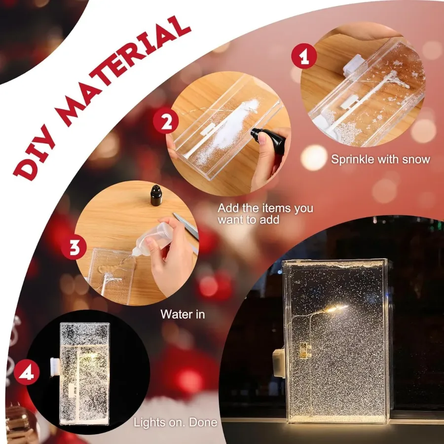 i Snow Tales Lamp, Snowy Night Street Lamp Christmas Snow Scene Light DIY Materials, Snow Globe Night Light β photo 4
