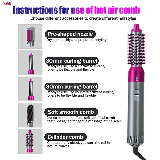 5 In 1 Hot Air Styler Hair Straightener — photo 6