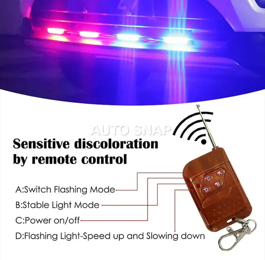LED Police Lights for Car FSO Strobe Light Wireless Remote Ambulance 12V Emergency Warning Flash Strobe Car Accessories — photo 4