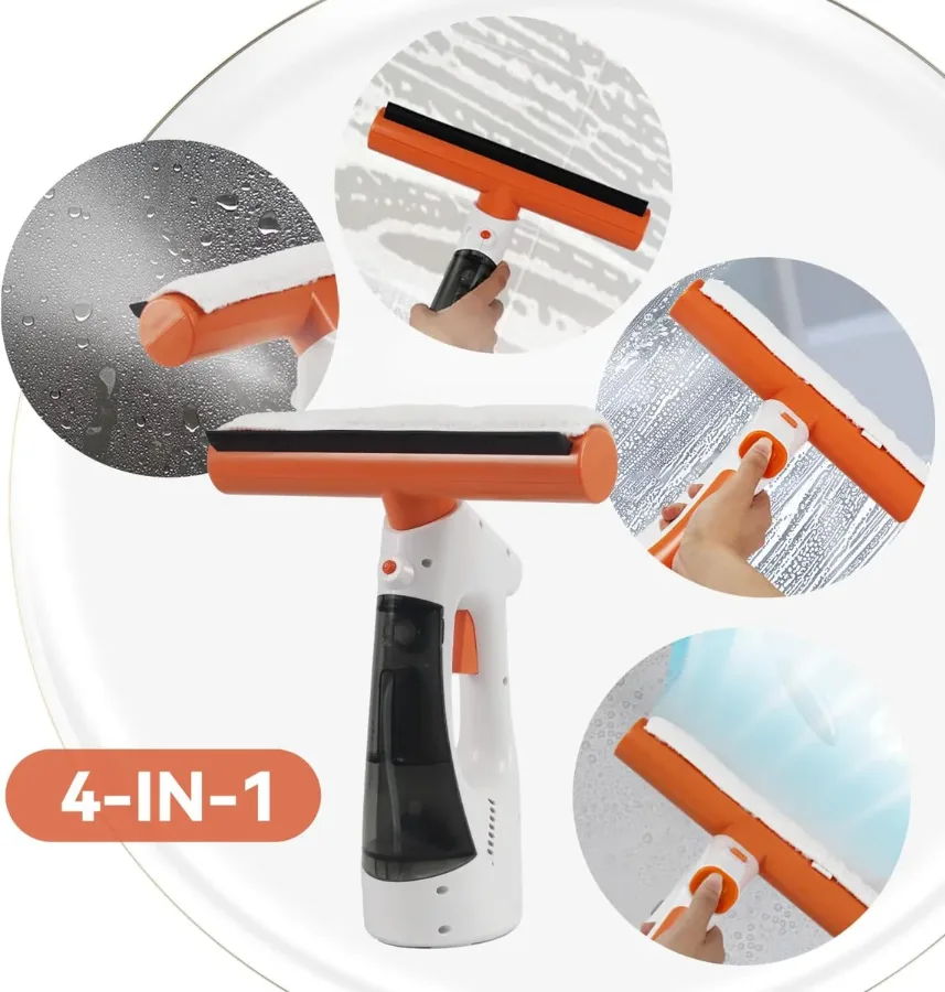 3 in 1 Rechargeable Cordless Window Vacuum Cleaner with Window Puller — photo 2