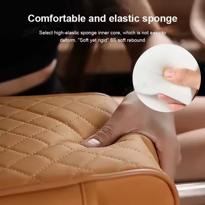 5-in-1 Car Center Console Armrest Cushion with Cup Holder Tissue Box Organizer Bag β photo 3