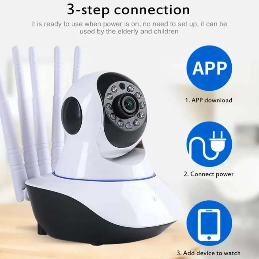 3MP 11 IR LED 3.6mm Lens HD PTZ Two Way Audio Wifi SD Card / Cloud Storage IP Indoor Remote Viewing Motion Detection Surveillance Camera R6-30G — photo 3