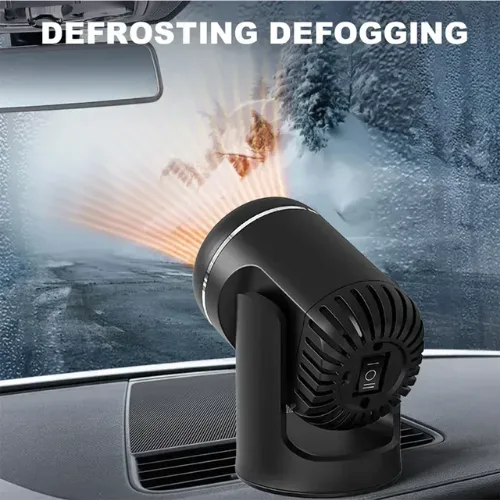 130W 12V Car Heater Fast Heating Windshield Defroster Demister Electric Fan Heater for Cars SUV Truck & Trailer - Black — photo 2