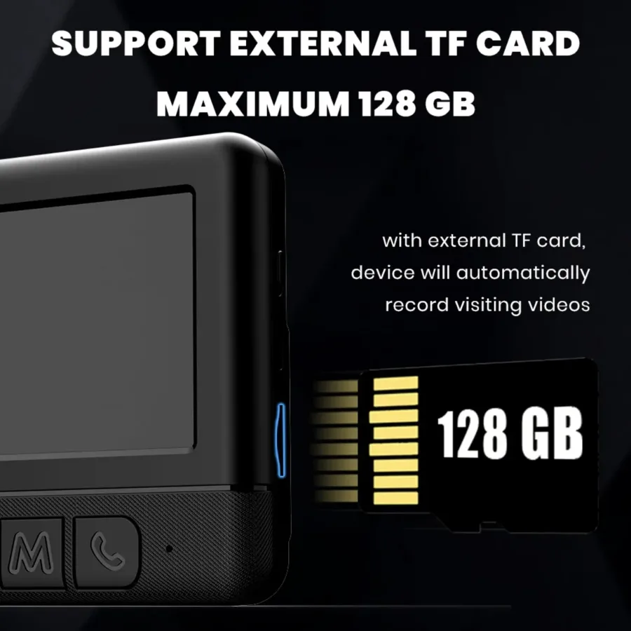 Visual smart doorbell with 4.3-inch color display, 0.3 megapixel camera for home security X8 β photo 5
