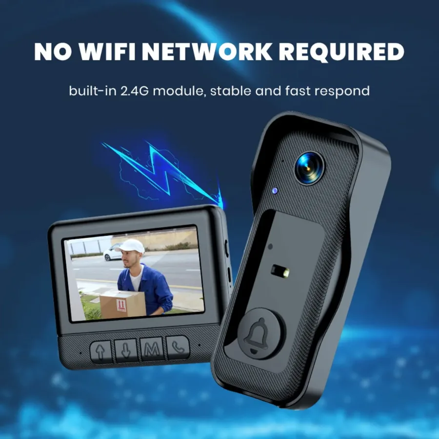 Visual smart doorbell with 4.3-inch color display, 0.3 megapixel camera for home security X8 β photo 6