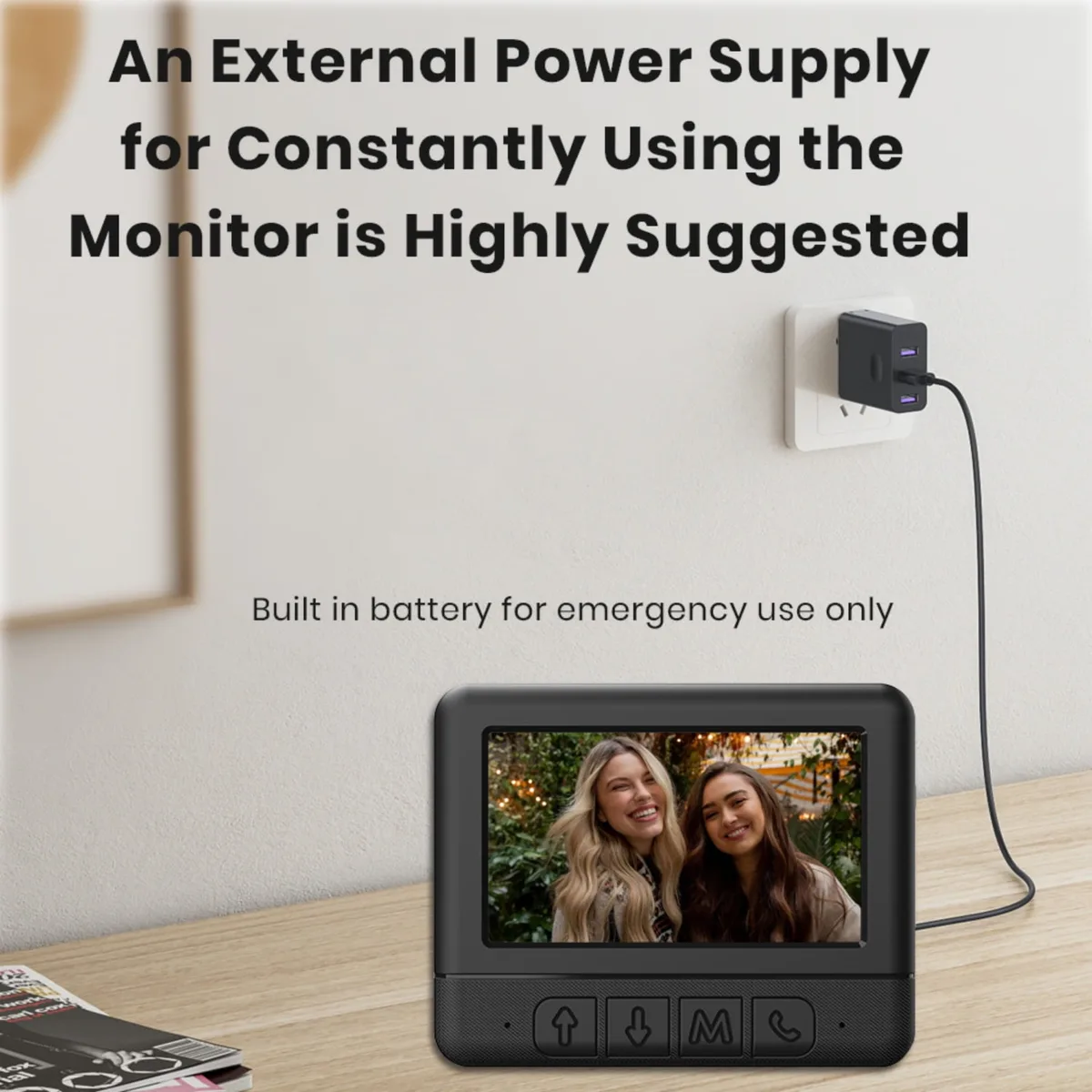Visual smart doorbell with 4.3-inch color display, 0.3 megapixel camera for home security X8 β photo 8
