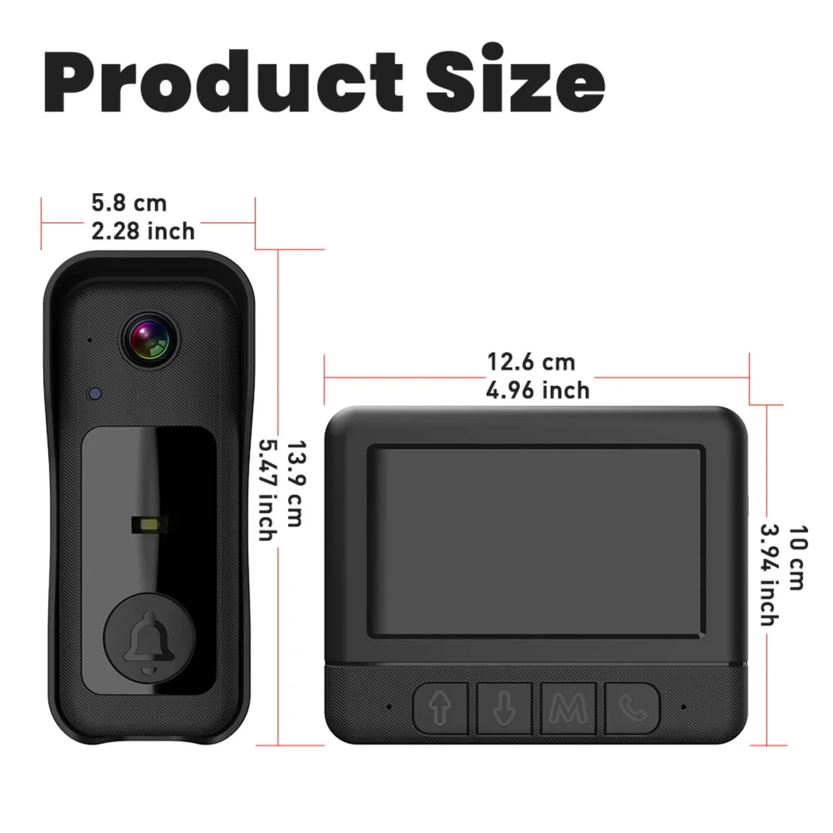 Visual smart doorbell with 4.3-inch color display, 0.3 megapixel camera for home security X8 — photo 10