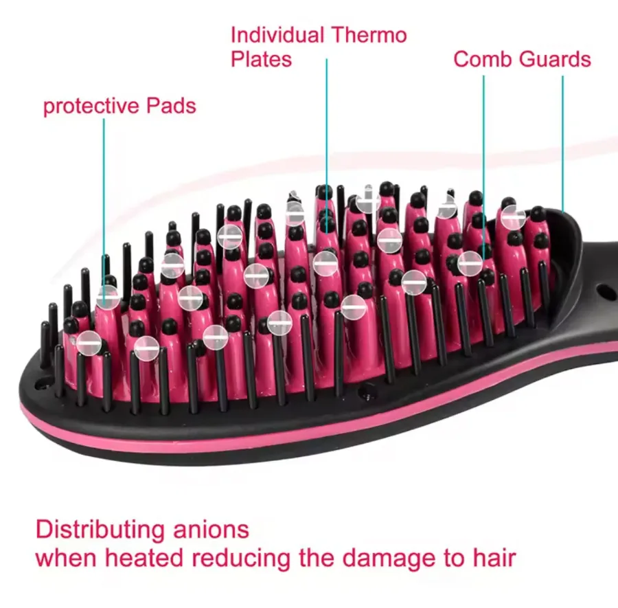 Hair Straightener Brush Ceramic β photo 4