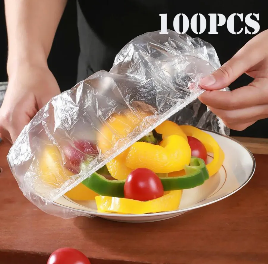 100pcs Disposable Food Bowl Cover Bag Storage