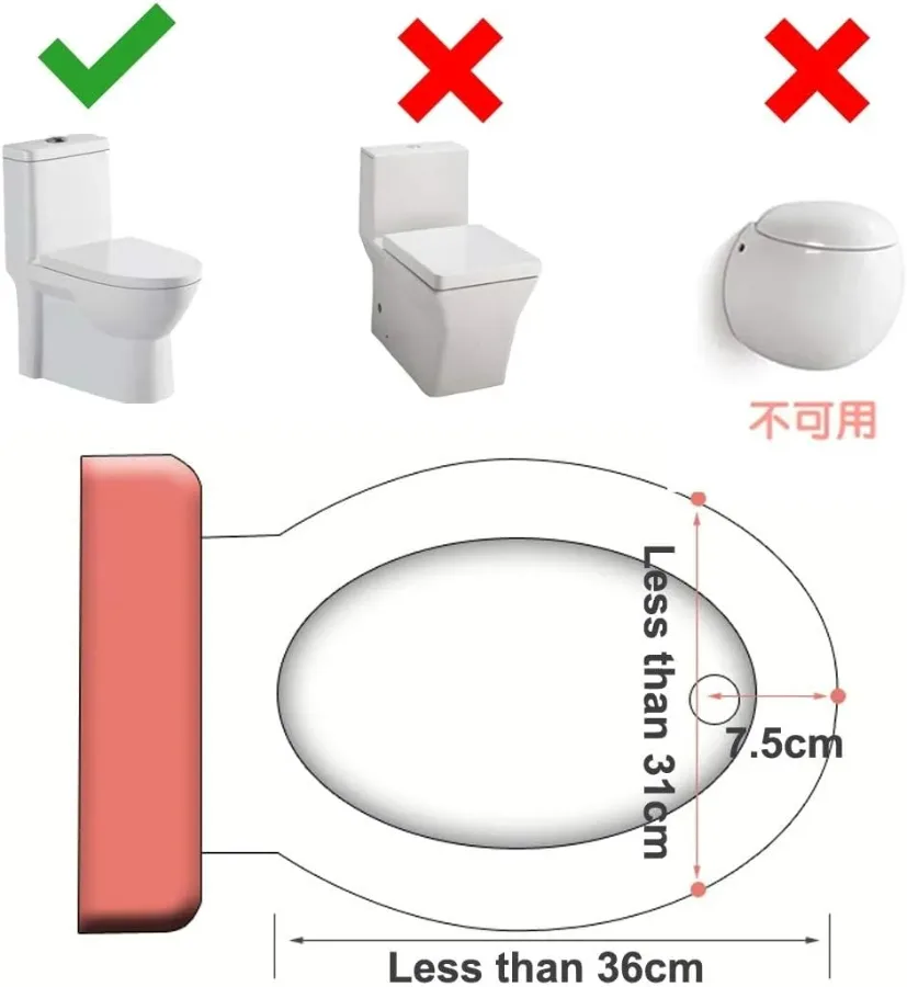 Portable Kids Bathroom Stairs Adjustable Baby Plastic Toilet Cover Potty Training Seat with safety handle β photo 4