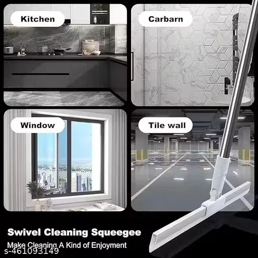 Silicon Floor Wiper With Stainless Steel Extendable Handle β photo 5