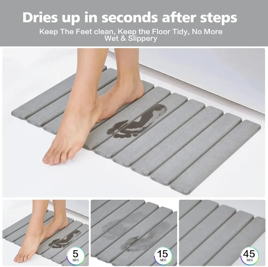 Luxury Foldable Stone Drying Mat Anti Slip Bathroom/Kitcheniuv — photo 2