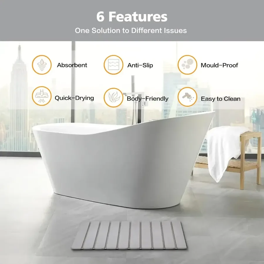 Luxury Foldable Stone Drying Mat Anti Slip Bathroom/Kitcheniuv — photo 4