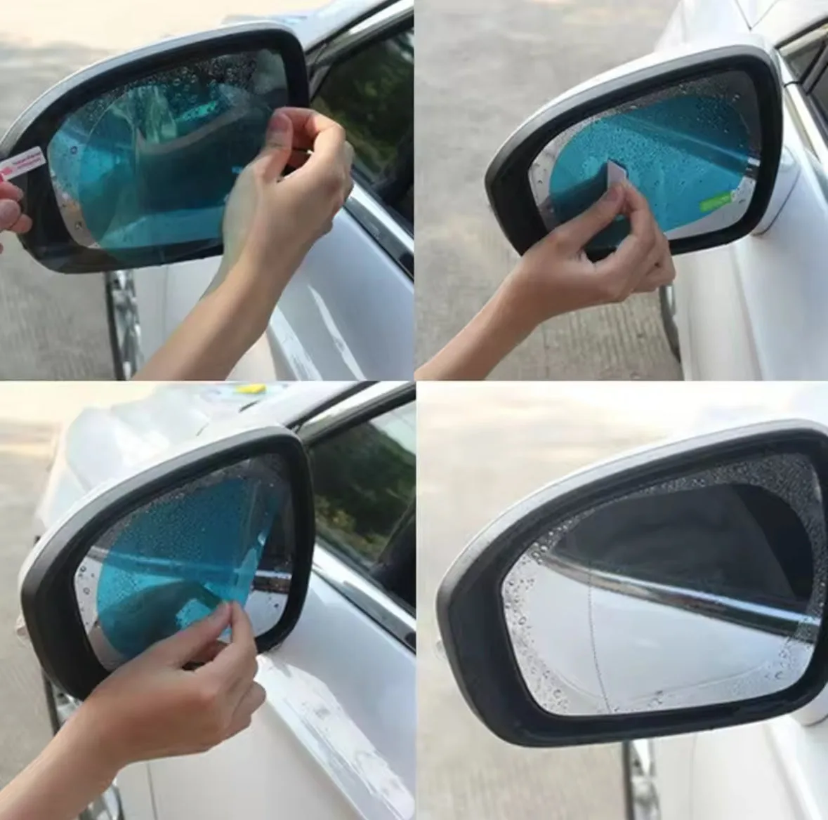 Waterproof Anti Fog Film Rain Proof Car Mirror for All Vehicles - Set of 2 — photo 2