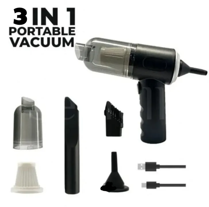3 in 1 Rechargeable Car Vacuum Cleaner