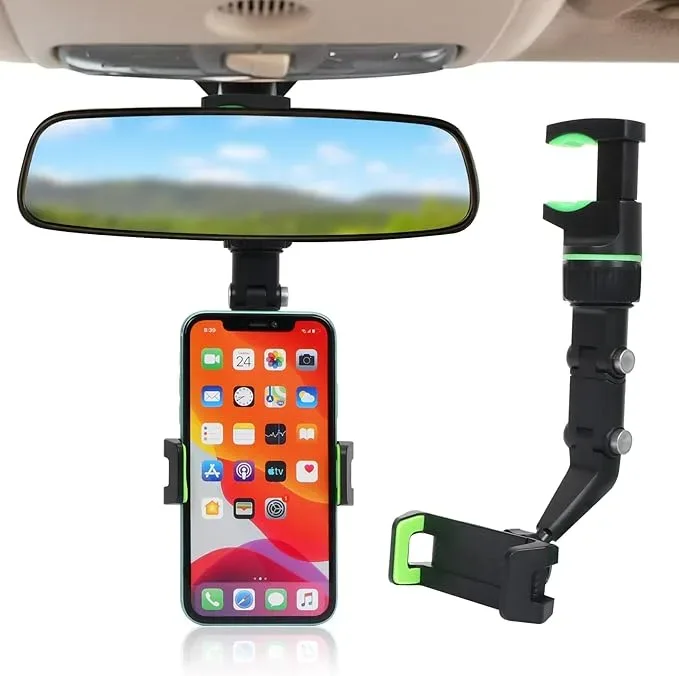 Multifunctional Car Phone Holder Mount, Rearview Mirror Phone Holder for Car, 360 Degree Rotatable — photo 7
