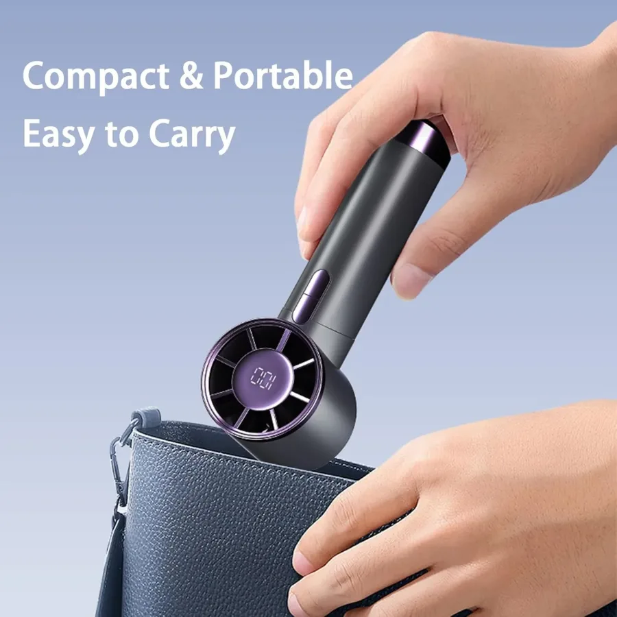 Portable Handheld Fan, Turbo Mini Fan with LED Display — photo 5
