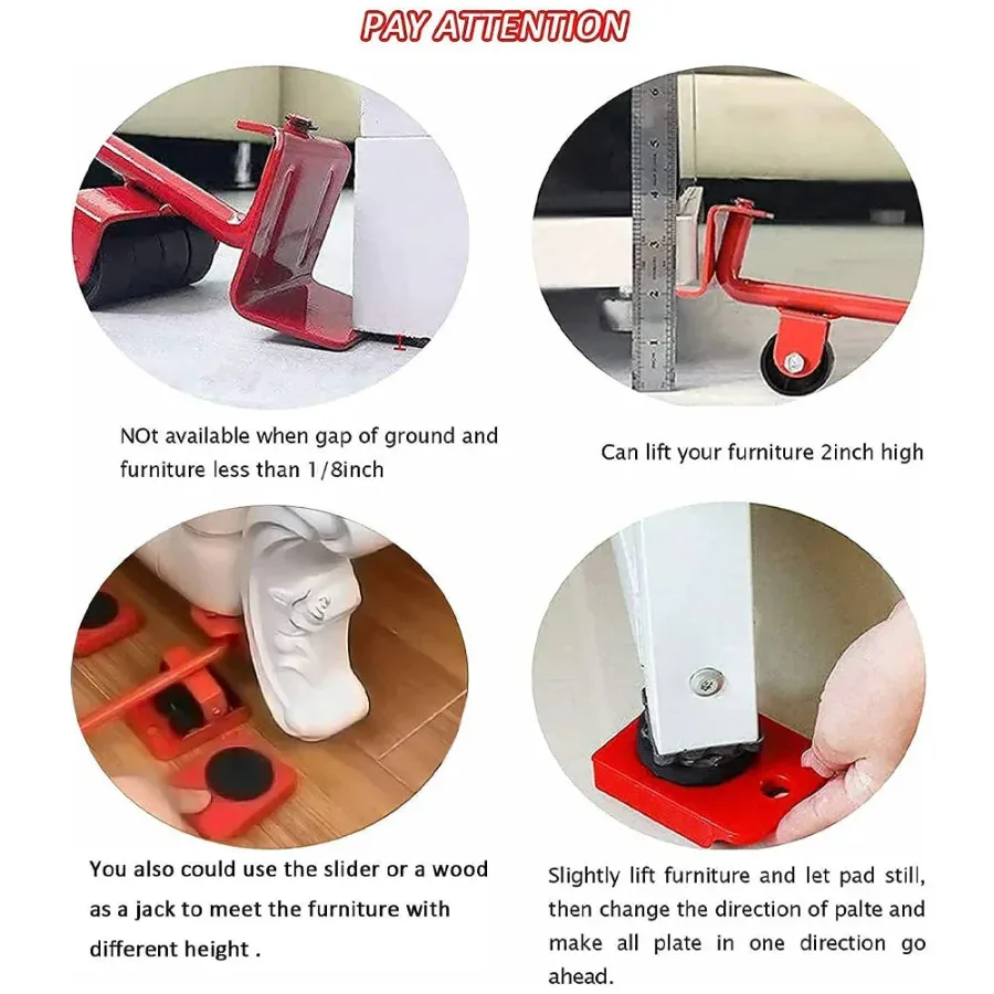 Easy Lifter Tool Moving Helpers System With 4 Wheel Sliders β photo 6