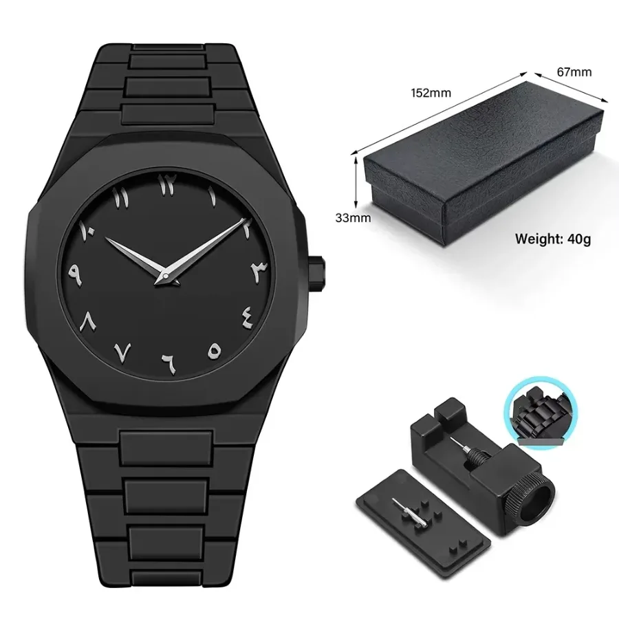 Bold Black Watch Arabic Dial Quartz β photo 4