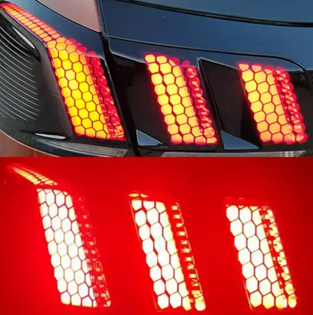 Universal Car Rear Tail Light Lamp Stickers Honeycomb β photo 2