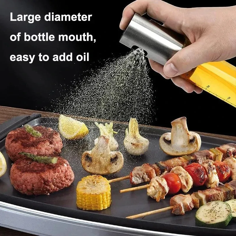 Oil Glass Spray Bottle Spray Oiler With Scale β photo 3
