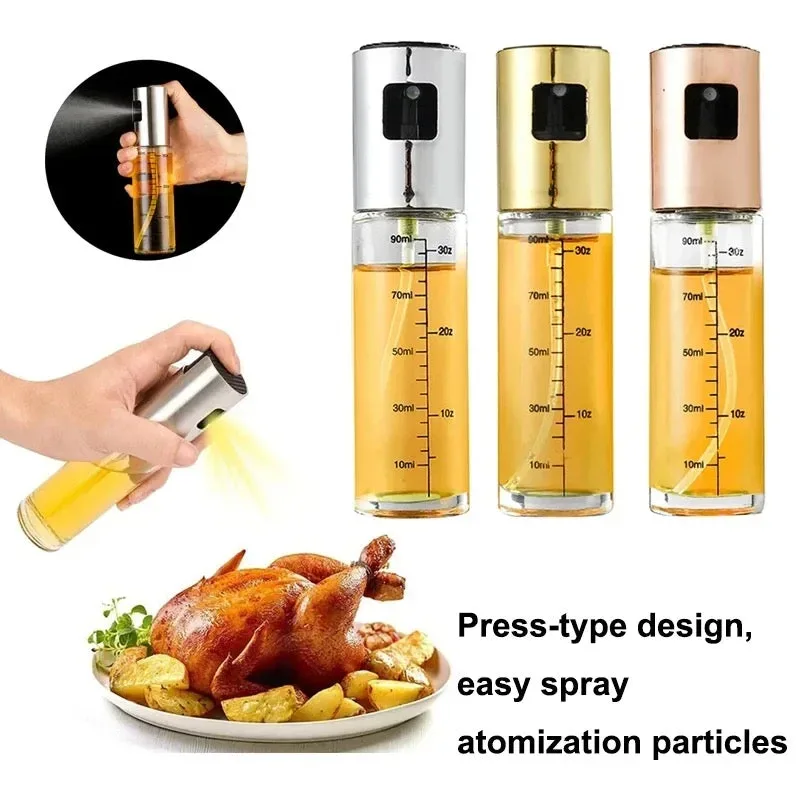Oil Glass Spray Bottle Spray Oiler With Scale β photo 5