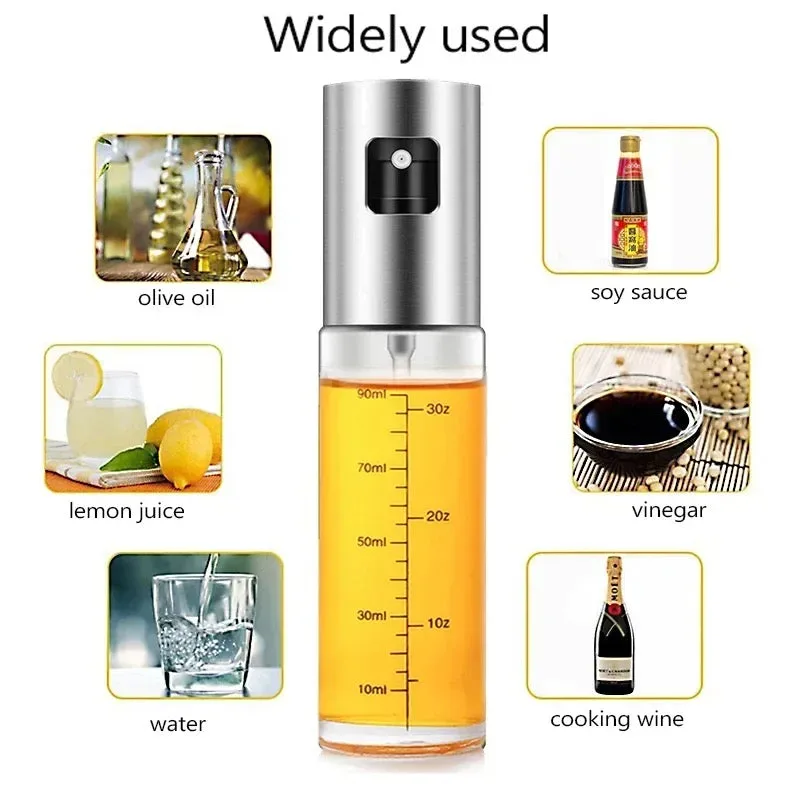 Oil Glass Spray Bottle Spray Oiler With Scale β photo 6