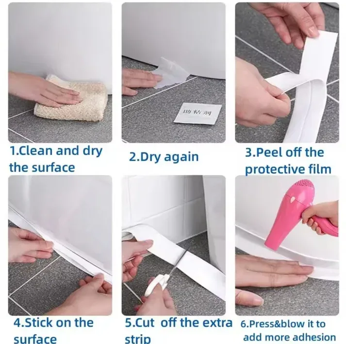 Bath Sealing Tape Waterproof Caulk Strip 3.2m β photo 6