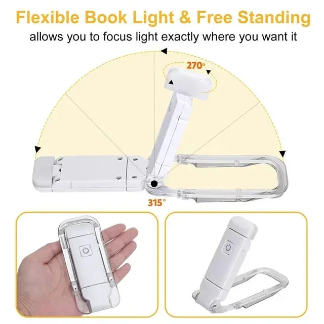 USB Rechargeable Book Light With 3 Levels & Colors — photo 4