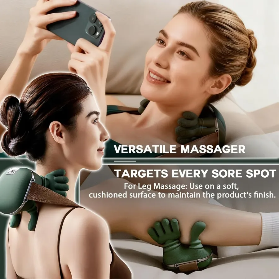 Rechargeable Neck and Back Massager with Heat, 3D Bionic Hand Design Massage — photo 4