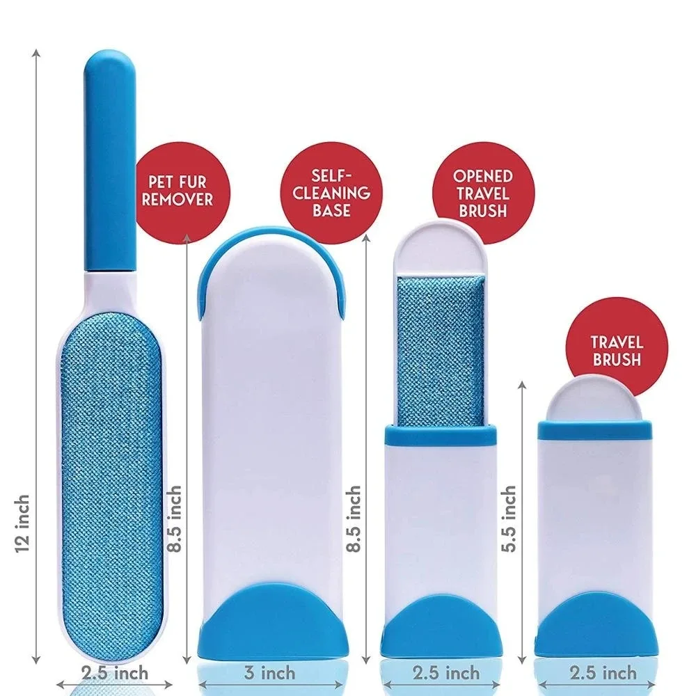 Pet Hair Remover Brush for Dogs and Cats with Efficient Double-Sided Self Cleaning Base, Animal Hair Removal Tool β photo 8
