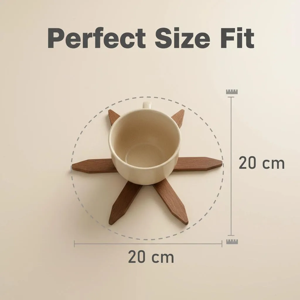 Walnut Wooden Tree Table Mat,Foldable Trivets β photo 3