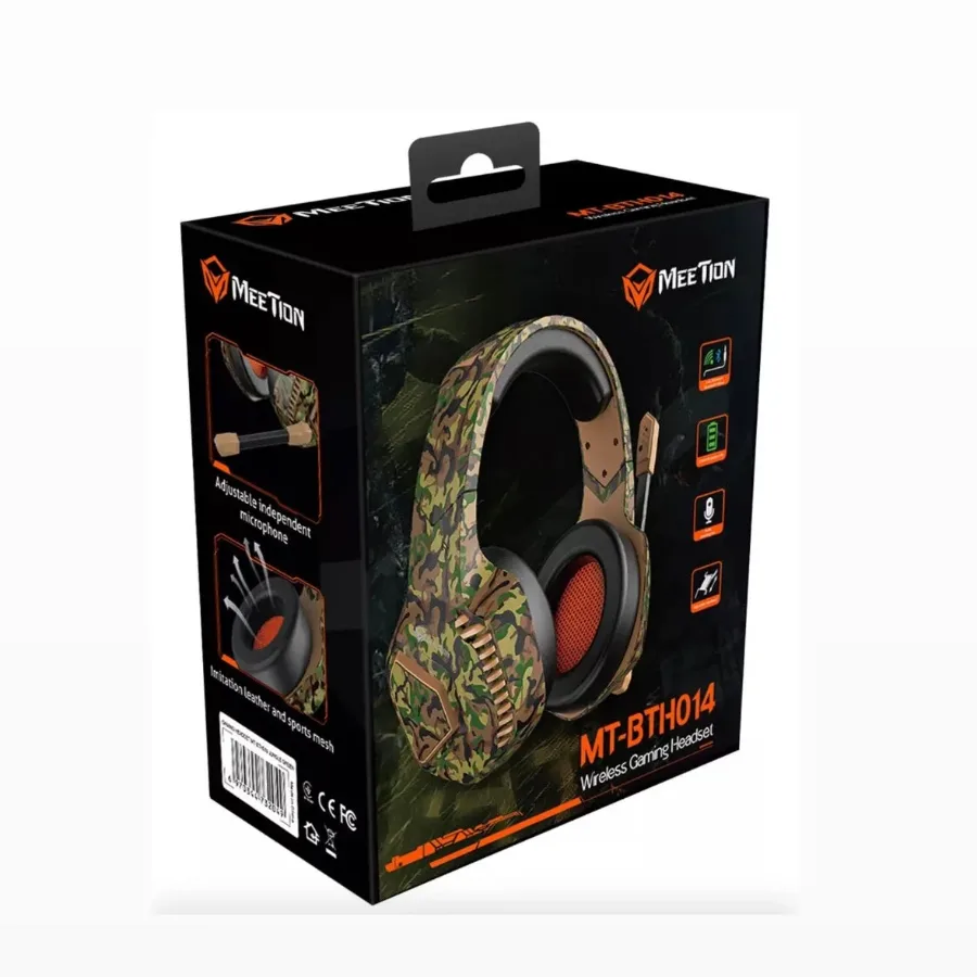Wireless Bluetooth Gaming Headphones Meetion MTBth014 Color Jungle Green