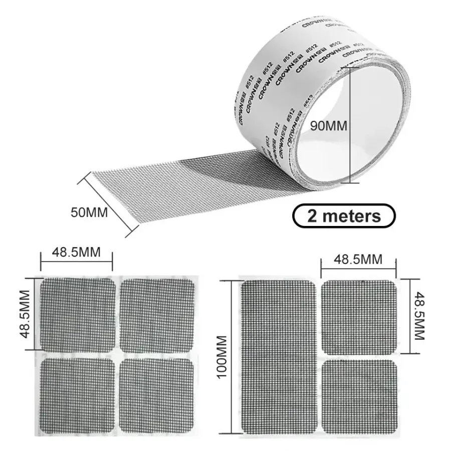 Window Screen Mosquito Net Repair Tape Strong Self Adhesive Fiberglass Patch Covering Mesh — photo 2