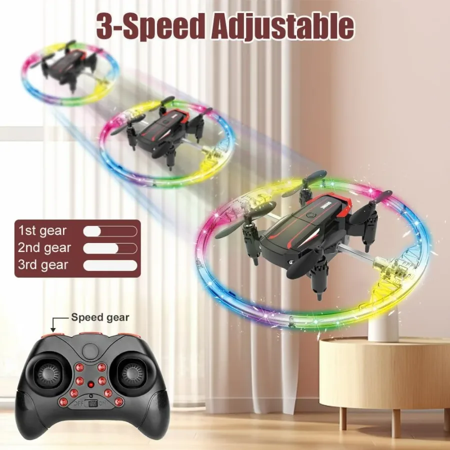 Cool Led Drone 360Degree Roll Colorful Luminous Ball Stunt Tumbling Quadcopter Toy BK8 β photo 2