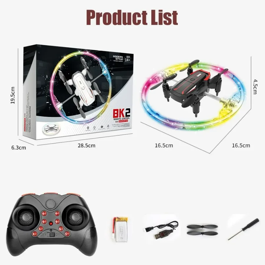 Cool Led Drone 360Degree Roll Colorful Luminous Ball Stunt Tumbling Quadcopter Toy BK8 β photo 5