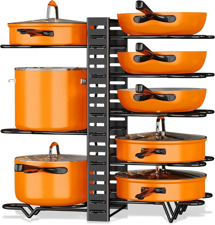 Pots and Pans Organizer Rack for Kitchen Storage Larger β photo 3